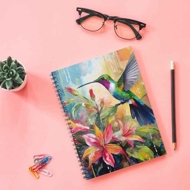 Carnet Art Moderne Colibri Coloré (Créateur téléchargé)