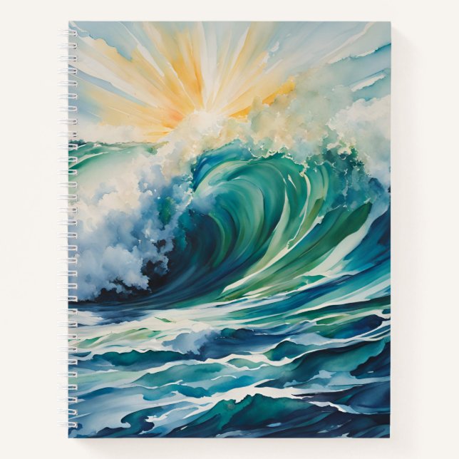 Carnet Art moderne Sun Ocean Wave Crescendo (Devant)