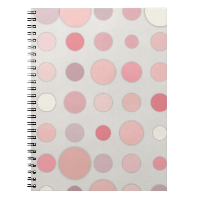 Carnet Art Motif à point rose pâle (Devant)