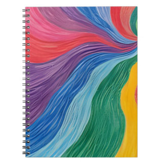 Carnet Art mural abstrait tourbillon de couleurs psychédé