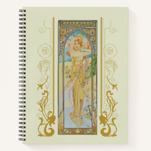 Carnet Art Nouveau Alphonse Mucha - La luminosité du jour