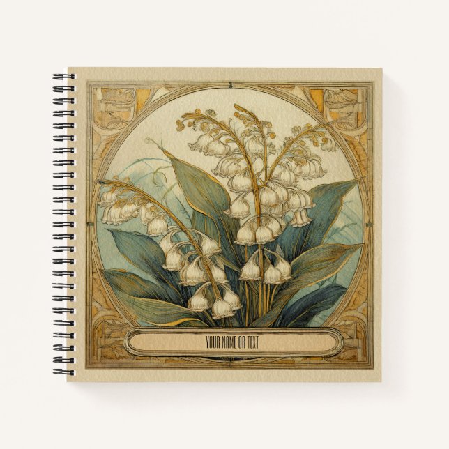 Carnet Art Nouveau Convallaria majalis (Devant)