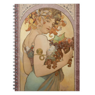 Carnet Art Nouveau Femme Mucha Belle