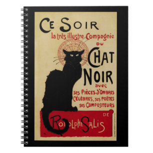 Carnet Art Nouveau vintage, Ce Soir Chat Noir Chat Noir