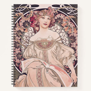 Carnet Art Nouveau vintage Daydream par Alphonse Mucha