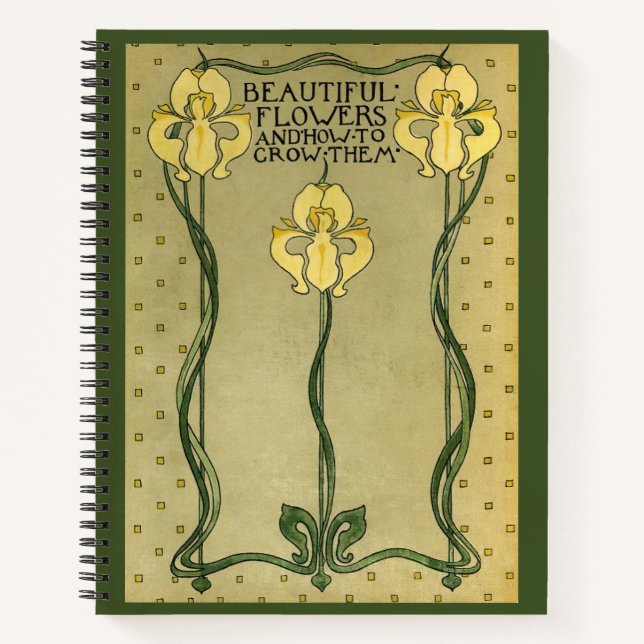 Carnet Art Nouveau vintage Floral (Devant)