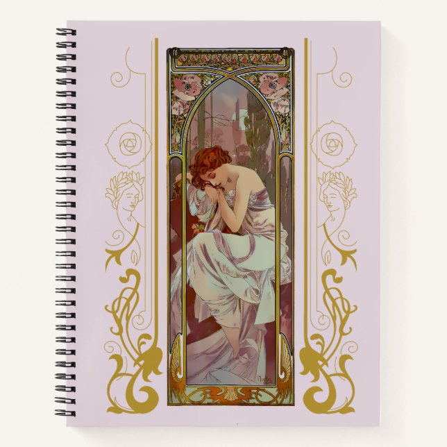 Carnet Art Noveau Alphonse Mucha Night's Reest (Devant)