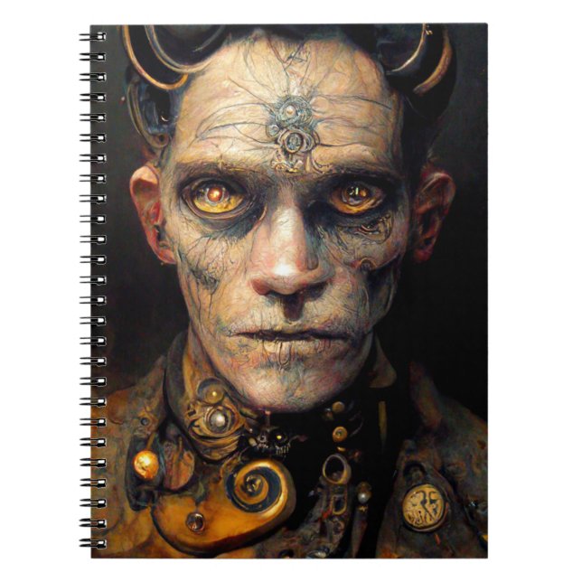 Carnet Art numérique démon céleste de Steam Punk (Devant)