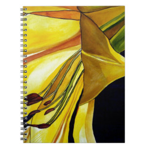 Carnet Art original de Lys doré jaune