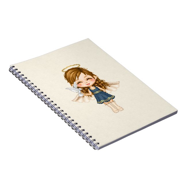 Carnet Art Pixel Angel Bleu (Côté Droit)