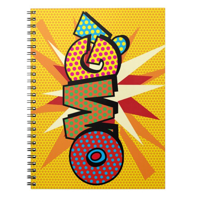Carnet Art Pop de Bande Dessinée Rétro Amusant OMG (Devant)