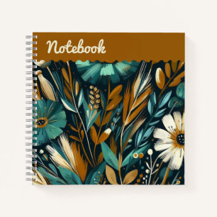 Carnet Art populaire moderne - Fleurs sauvages de cuivre 