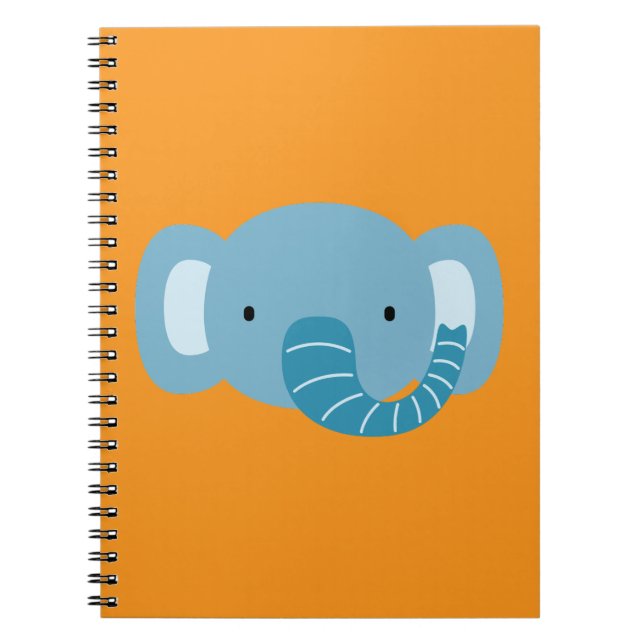Carnet Art pour enfants d'anniversaire éléphant (Devant)