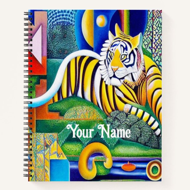 Carnet Art Tigre Contemporain - Décor Oeil (Devant)