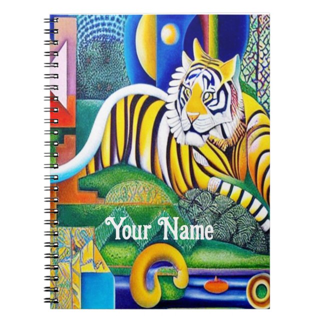 Carnet Art Tigre Contemporain - Décor Oeil (Devant)