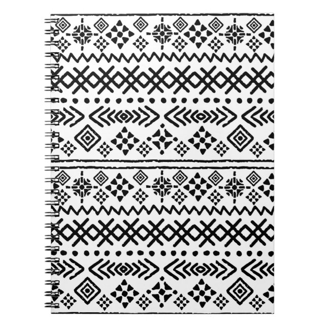 Carnet Art tribal boho sans couture motif (Devant)