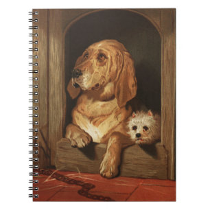 Carnet Art vintage victorien d'un Bloodhound et d'un West