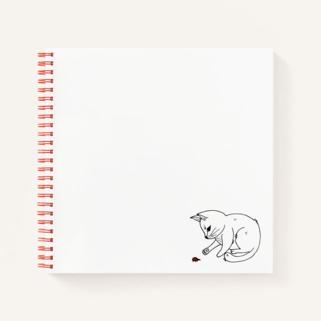Carnet Art Your Brains Out Sketchbook - Kitten & Ladybug (Devant)