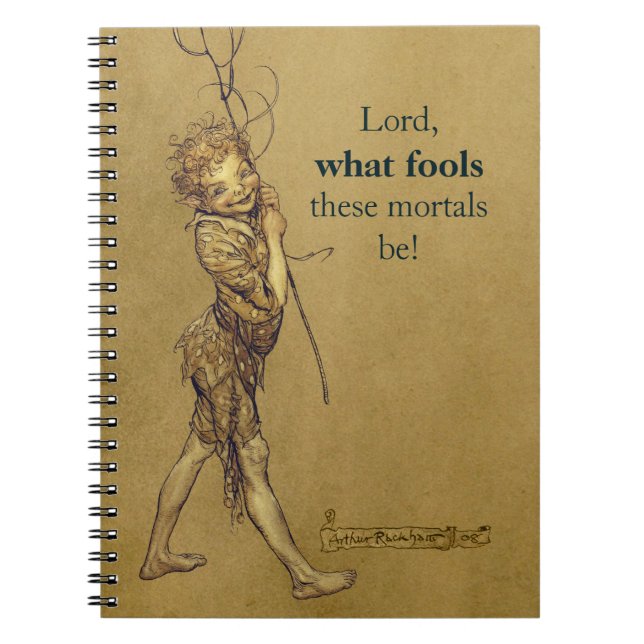 Carnet Arthur Rackham Puck Lord ce qui est idiot CC0576 (Devant)