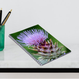 Carnet Artichoke violet Tête de chardon Floral