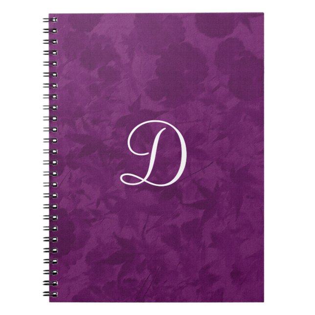 Carnet Article pourpre de cadeau de monogramme de motif (Devant)