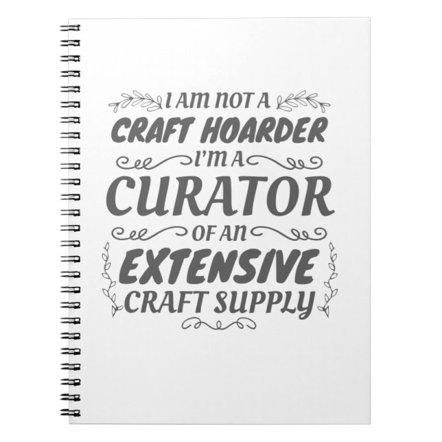 Carnet Artisanat non pas Hoarder d'embarcation, Curateur  (Devant)