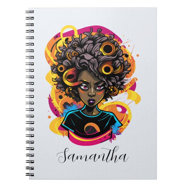Carnet Artiste Afro femme (Devant)