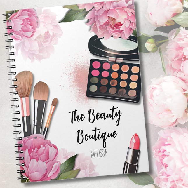 Carnet Artiste Maquilleuse Professionnelle (Cosmetics Watercolor Floral Makeup Artist notebook)