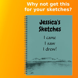 Carnet Artiste personnalisé Mer Turquoise et Montagne amu