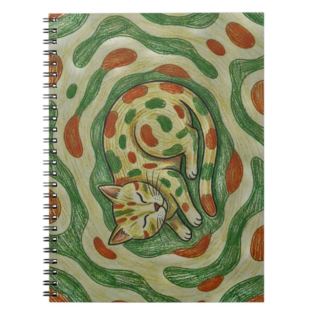 Carnet Artistic Calico Cat Camouflage Abstract Pattern (Devant)