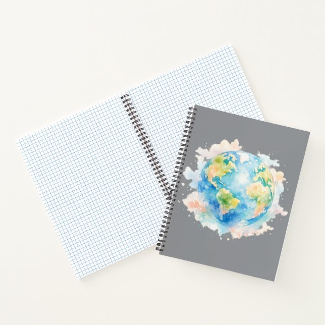 Carnet Artistic Watercolor Globe Notebook (Intérieur)