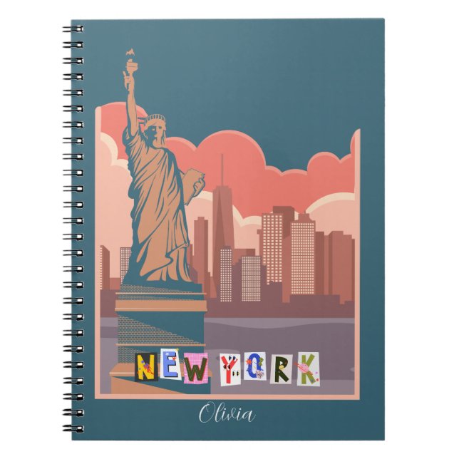 Carnet artistique New York Skyline - Personnalisé (Devant)