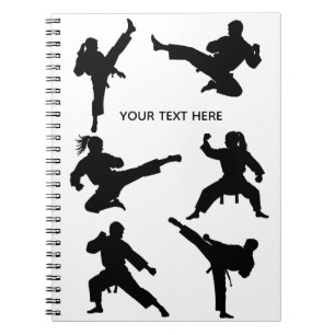 Carnet Arts martiaux personnalisés karaté Taekwondo Comba