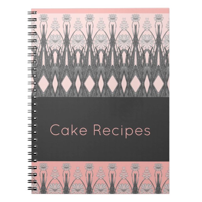 Carnet Artsy Gris Et Rose Clair (Devant)