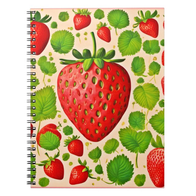 Carnet Artwork de fraises dadaïstes (Devant)