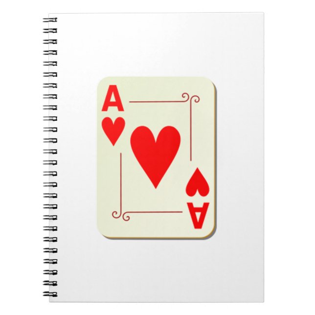 Carnet As de carte de jeu de coeurs (Devant)