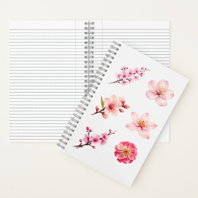 Carnet Asian Blossoms Watercolor Notebook (À l'intérieur)