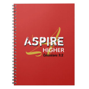 Carnet ASPIRE HAUT Rouge Inspirationnel chrétien