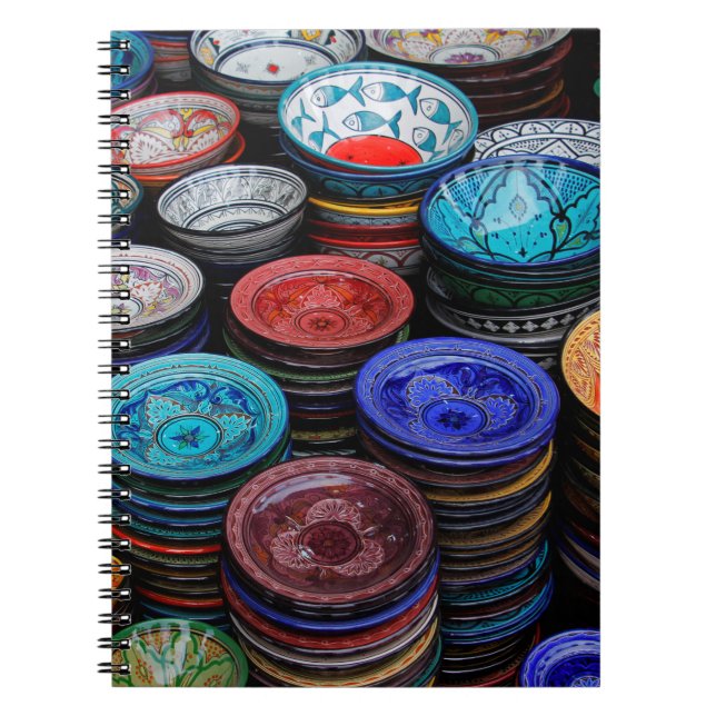 Carnet Assiettes marocaines au marché (Devant)