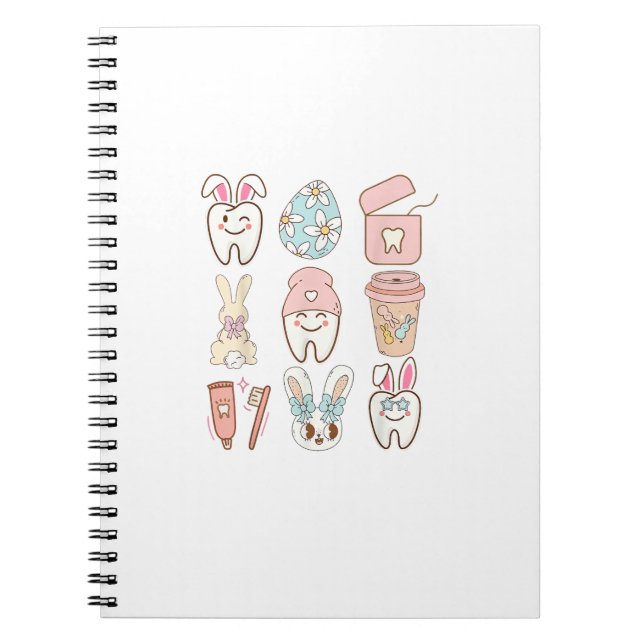 Carnet Assistant Dentaire de Pâques Dentiste Tooth Bunny  (Devant)
