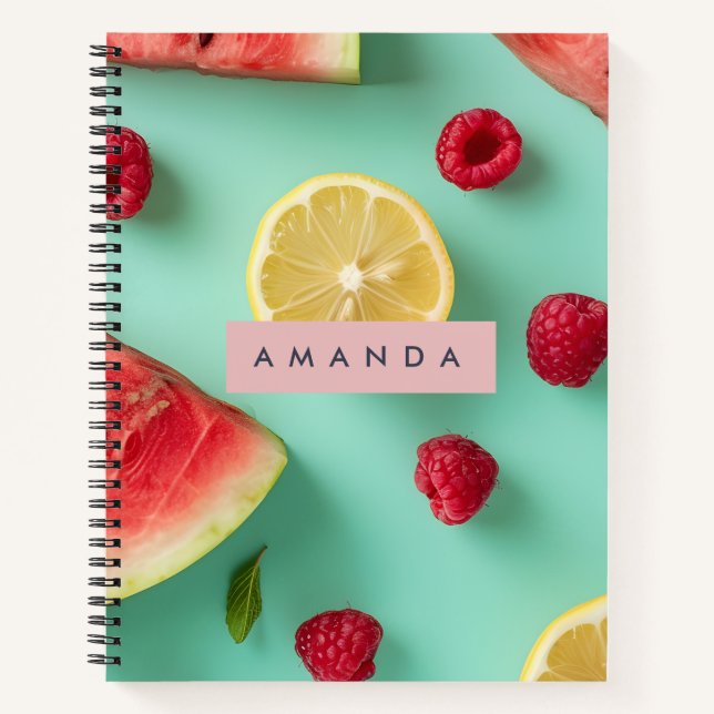 Carnet Assortiment de fruits frais personnalisé (Devant)