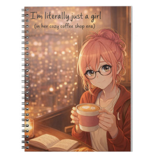 Carnet Aster™ I'm Just a Girl Spiral Notebook Cute Aesthe