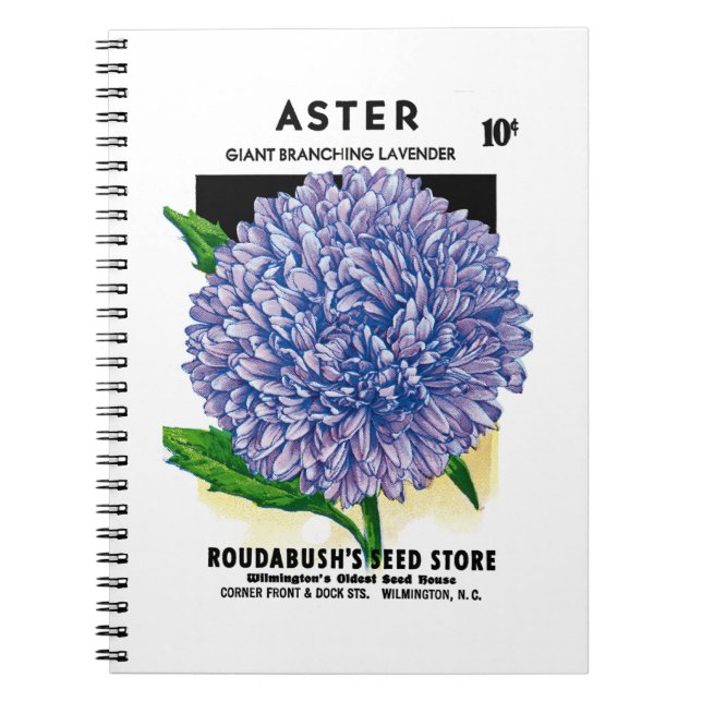Carnet Aster Vintage Seed Packet (Devant)