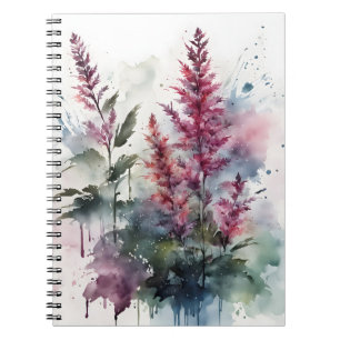 Carnet Astilbe - Fleurs aquarelle
