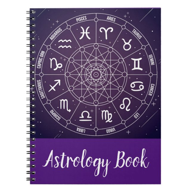 Carnet Astrologie roue du zodiaque tendance moderne (Devant)