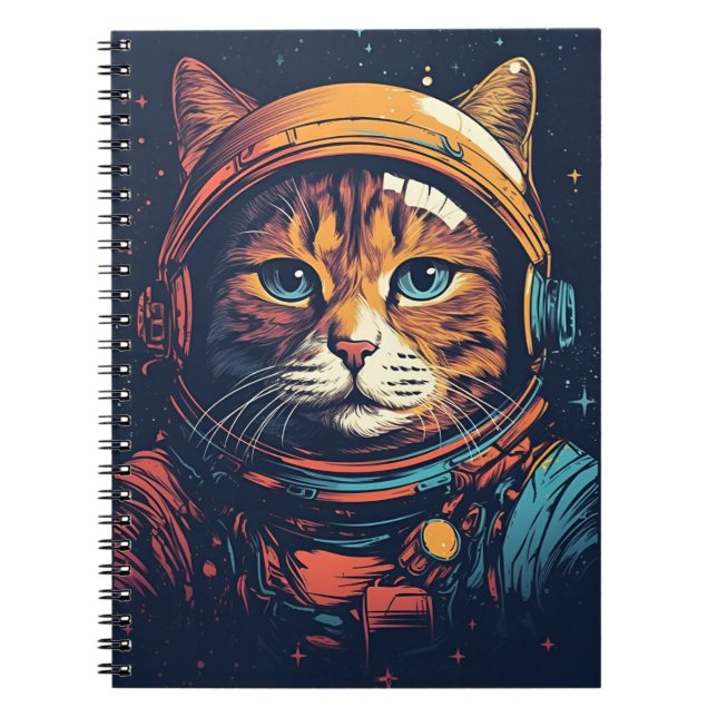 Carnet Astronaut de chat (Devant)