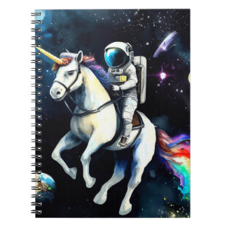Carnet Astronaut équitation Unicorne dans l'espace - La s