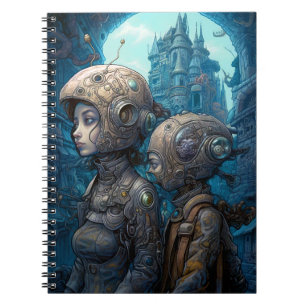 Carnet Astronaut Girls Surreal Science Fiction