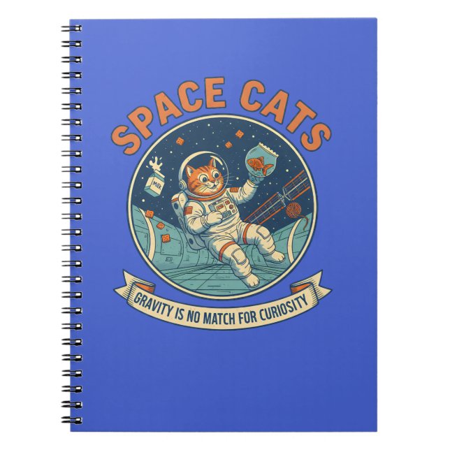 Carnet Astronaute Chat de l'Espace (Devant)