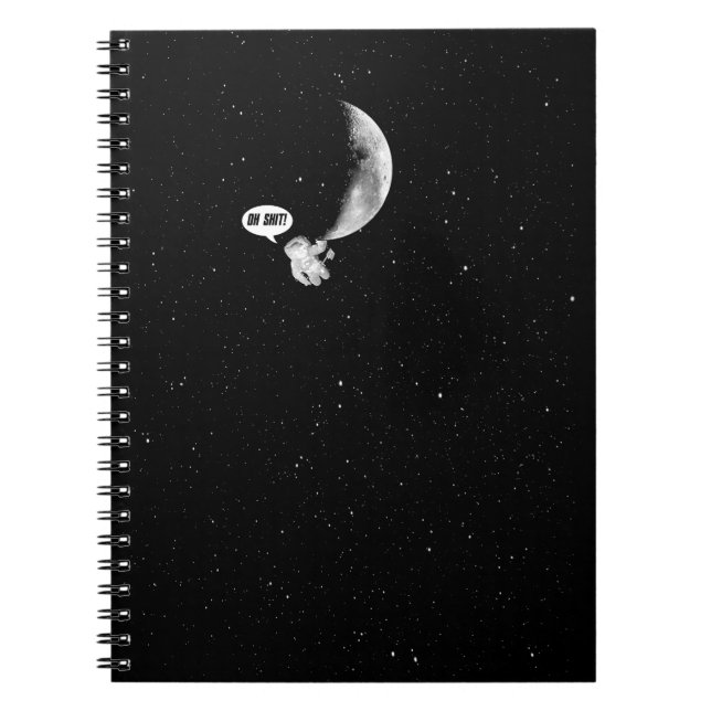 Carnet Astronaute drôle et la lune (Devant)